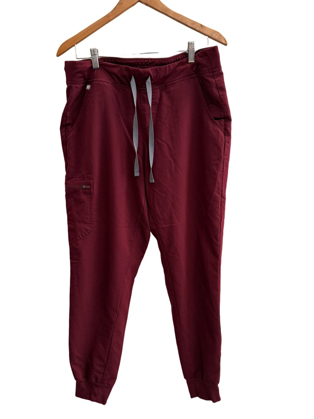FIGS Zamora Jogger Scrub Pants Maroon Size Large